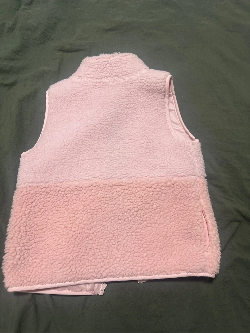 Carter's Two-Tone Pink Sherpa Vest with Zip Chest Pocket